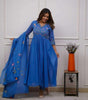 Anarkali Kurta Set with Dupatta – Floral Embroidered Ethnic Wear for Women (BLACKLUXE CRAFTS) - BLACKLUXECRAFTS