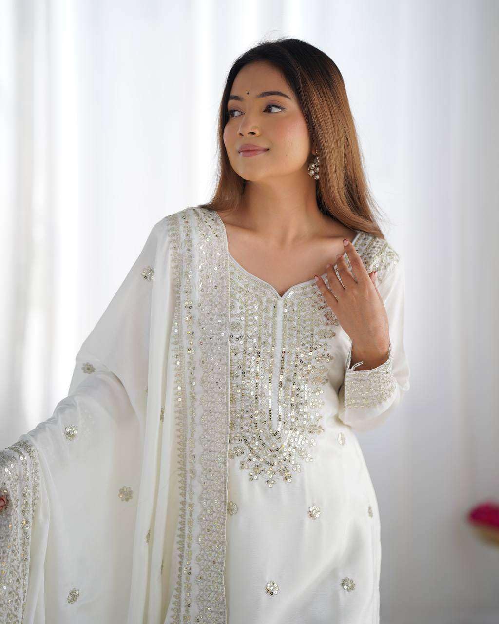 Mirror Work Sharara Suit with Dupatta | Indian Designer Ethnic Wear | Party & Wedding Outfit for Women (BLACKLUXE CRAFTS) - BLACKLUXECRAFTS