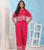 Women’s Cotton Co-Ord Set – Short Sleeve Shirt with Embroidery & Wide Leg Pants (BLACKLUXE CRAFTS) - BLACKLUXECRAFTS