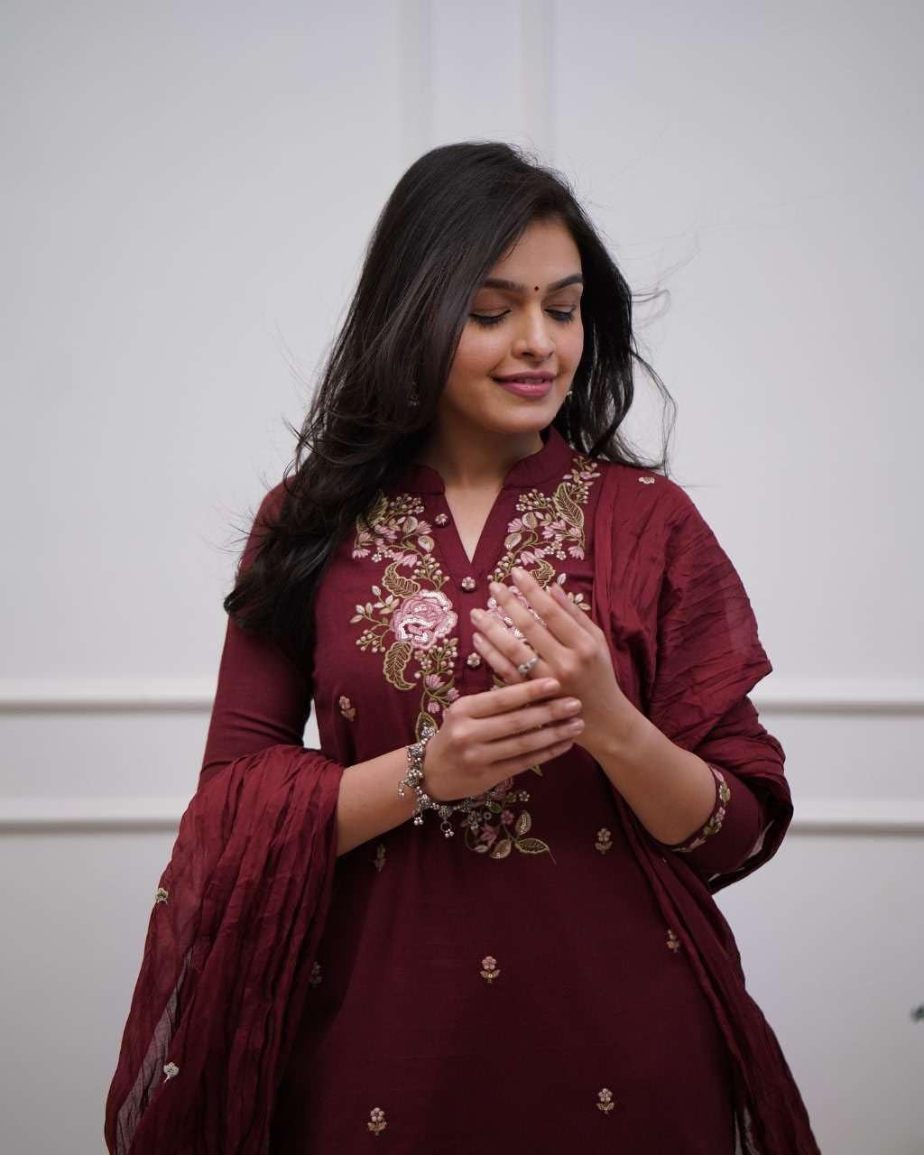 Designer Embroidered Kurta Set with Dupatta – Elegant Party & Festive Wear for Women (BLACKLUXE CRAFTS) - BLACKLUXECRAFTS