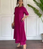 Elegant Black Kurta Set with Pink Embroidery | Women’s Ethnic Outfit (BLACKLUXE CRAFTS) - BLACKLUXECRAFTS
