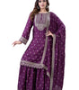 Embroidered Sharara Suit with Dupatta – Designer Party Wear Indian Outfit for Women (BLACKLUXE CRAFTS) - BLACKLUXECRAFTS