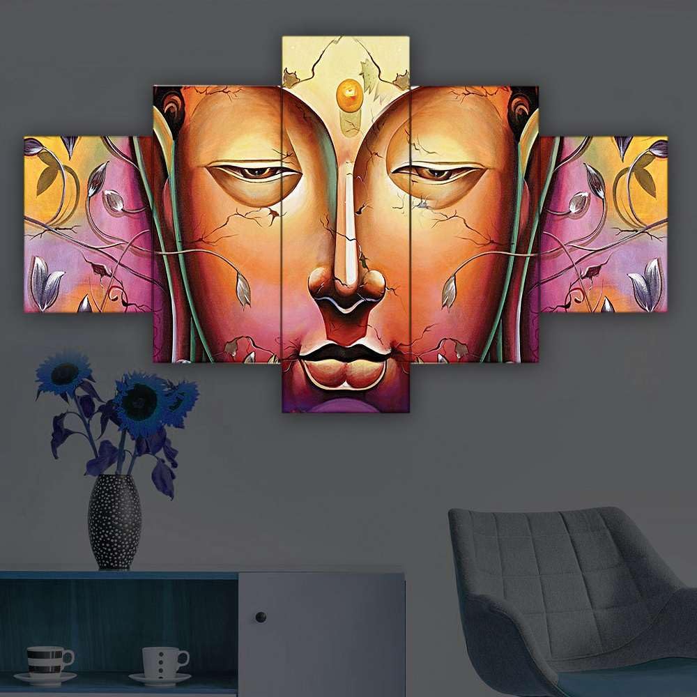 BLACKLUXE LIFESTYLE LTD Set of Five MDF Framed 3D Wall Painting for Home Decoration, Big Size Painting for Living Room, Bedroom (17x30 inches) WE 1 - BLACKLUXECRAFTS