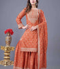 Embroidered Sharara Suit with Dupatta – Designer Party Wear Indian Outfit for Women (BLACKLUXE CRAFTS) - BLACKLUXECRAFTS