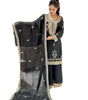 Women's Faux Georgette Embroidered Straight Kurti with Palazzo & Dupatta Set (BLACKLUXE CRAFTS) - BLACKLUXECRAFTS