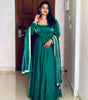 Women's Fandy Silk Embroidered Anarkali Kurti Gown With Dupatta Set (BLACKLUXE CRAFTS) - BLACKLUXECRAFTS