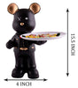 Handmade Resin Bear Candy Tray – Black Decorative Animal Snack Holder | Modern Tabletop Organizer, Unique Home Decor & Gift from India (BLACKLUXE CRAFTS) - BLACKLUXECRAFTS