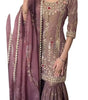 Designer Mauve Embroidered Sharara Suit with Dupatta – Heavy Party Wear Indian Ethnic Outfit for Women
(BLACKLUXE CRAFTS) - BLACKLUXECRAFTS