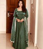 Women's Fandy Silk Embroidered Anarkali Kurti Gown With Dupatta Set (BLACKLUXE CRAFTS) - BLACKLUXECRAFTS