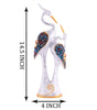 Handcrafted Crane Couple Resin Sculpture – White Bird Figurine with Colorful Gemstone Detail for Luxury Home Decor & Modern Living Room Accent (BLACKLUXE CRAFTS) - BLACKLUXECRAFTS