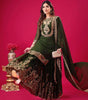 Women's Faux Georgette Ensemble with Embroidery & Sequence Work Kurti With Sharara and Dupatta Set (BLACKLUXE CRAFTS) - BLACKLUXECRAFTS