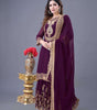 Women's Faux Georgette Ensemble with Embroidery & Sequence Work Kurti With Sharara and Dupatta Set (BLACKLUXE CRAFTS) - BLACKLUXECRAFTS