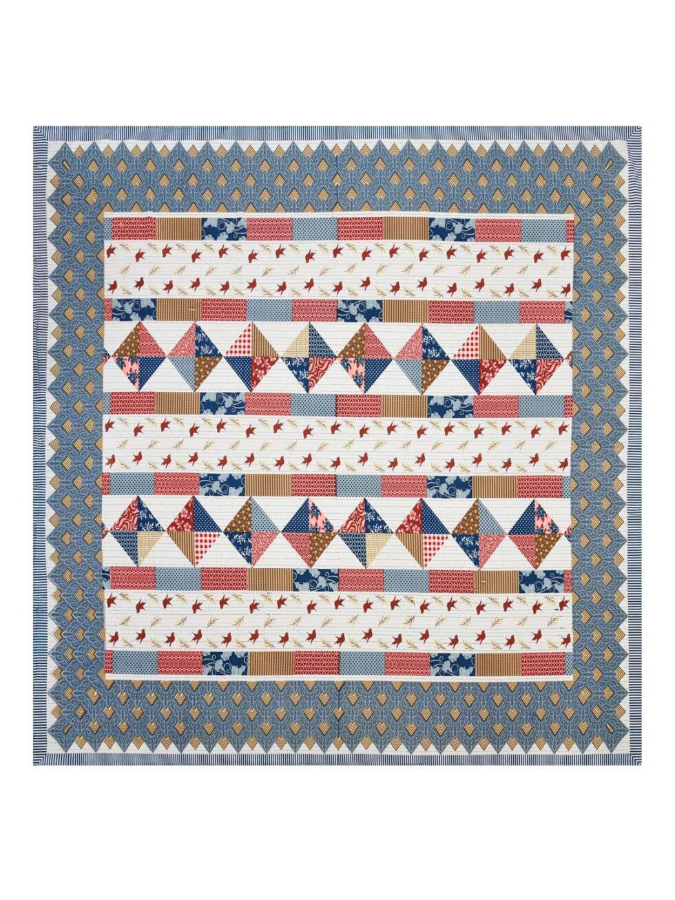 Handmade Cotton Patchwork Bedsheet with Pillow Covers – Boho Quilt Style Bedspread – Ethnic Indian Bedding for King/Queen Size – Lightweight & Breathable (BLACKLUXE CRAFTS) - BLACKLUXECRAFTS