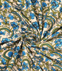 Handmade Cotton Bedsheet with Pillow Covers – Traditional Indian Floral Block Print, King Size Bedspread – Blue & Yellow Ethnic Bedding (BLACKLUXE CRAFTS) - BLACKLUXECRAFTS