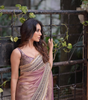 Handmade Designer Banarasi Saree with Zari Border – Elegant Purple & Gold Silk Saree for Wedding & Party Wear | Indian Ethnic Wear (BLACKLUXE CRAFTS)