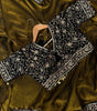 Women’s Luxe Olive-Gold Silk Saree with Heavily Embellished Blouse & Border – Ideal for Evening, Wedding & Reception Wear (BLACK LUXE CRAFTS) - BLACKLUXECRAFTS