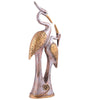 Handmade Crane Couple Resin Sculpture – Luxury Golden Silver Bird Figurine for Home Decor, Living Room & Office Decoration Gift (BLACKLUXE CRAFTS) - BLACKLUXECRAFTS