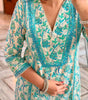 Teal Blue Printed Cotton Kurta Set with Dupatta – Indian Ethnic Suit for Women, Festive & Party Wear Outfit (BLACKLUXE CRAFTS) - BLACKLUXECRAFTS