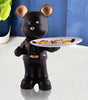 Handmade Resin Bear Candy Tray – Black Decorative Animal Snack Holder | Modern Tabletop Organizer, Unique Home Decor & Gift from India (BLACKLUXE CRAFTS) - BLACKLUXECRAFTS