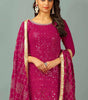 Georgette Sharara Suit with Mirror Work & Embroidered Dupatta | Party Wear Indian Ethnic Set (BLACKLUXE CRAFTS) - BLACKLUXECRAFTS