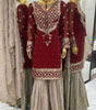 Teal Embroidered Sharara Suit with Dupatta | Designer Party Wear Outfit for Women | Traditional Indian Wedding & Festive Dress (BLACKLUXE CRAFTS) - BLACKLUXECRAFTS