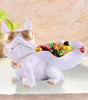 Cool Bulldog Candy Bowl Statue with Sunglasses – Resin Dog Figurine Snack Holder & Decorative Storage for Home Décor (BLACKLUXE CRAFTS) - BLACKLUXECRAFTS