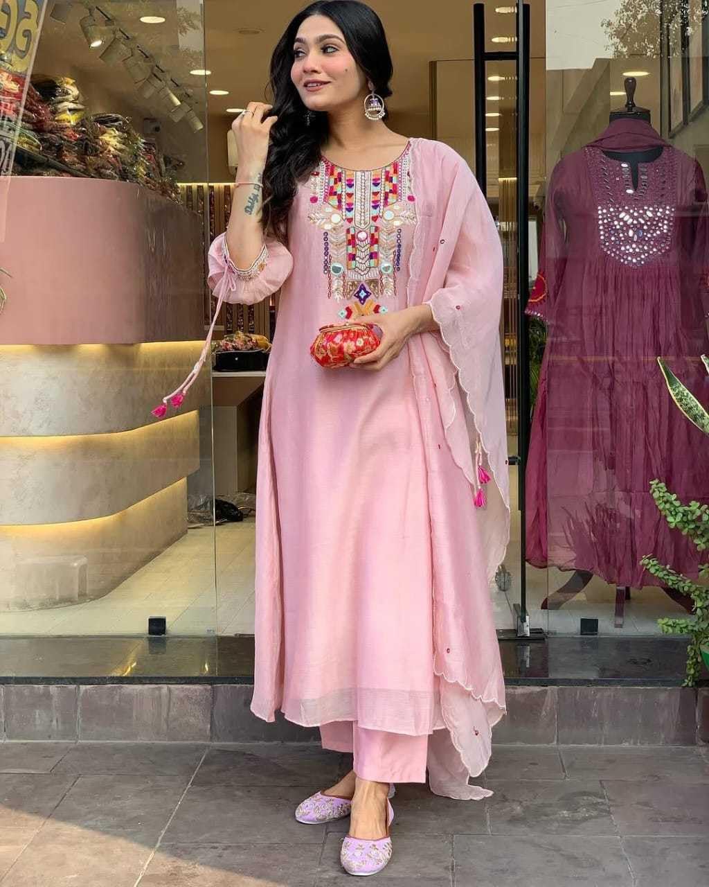 Mirror Work Kurta Set with Dupatta – Elegant Indian Ethnic Wear for Women (BLACKLUXE CRAFTS) - BLACKLUXECRAFTS