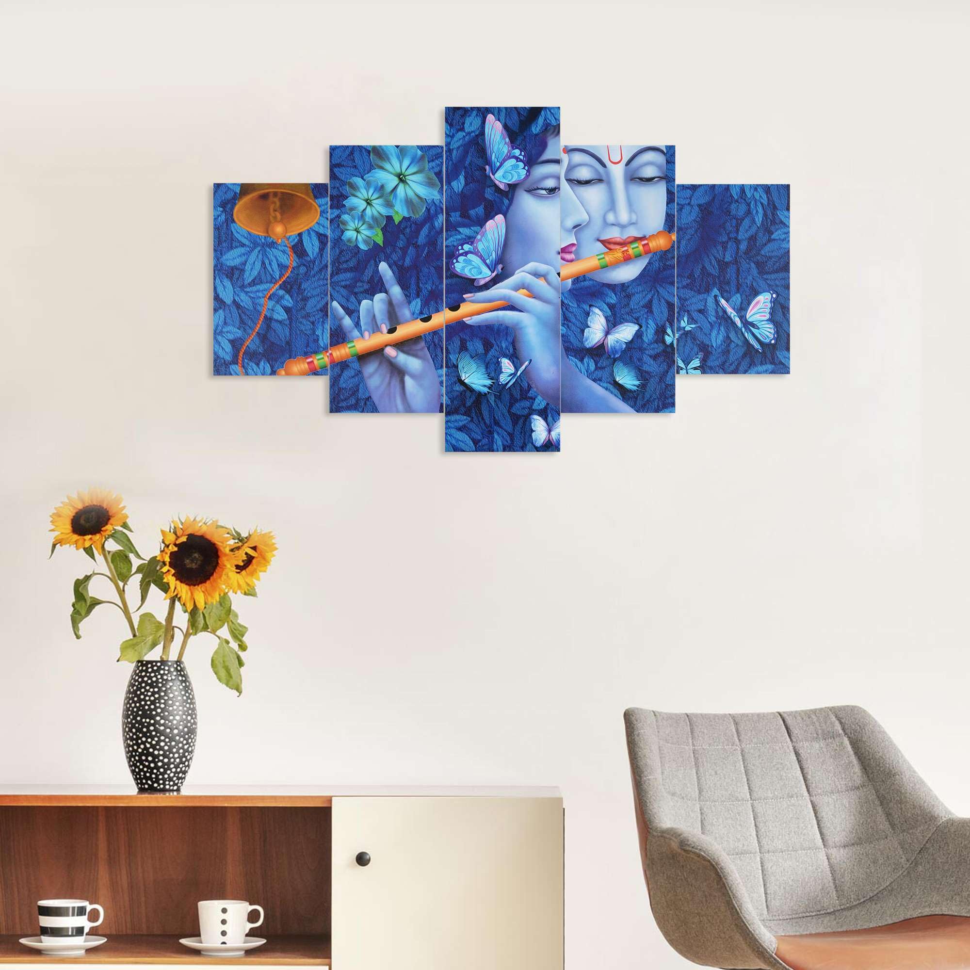 BLACKLUXE LIFESTYLE LTD Set of Five MDF Framed 3D Wall Painting for Home Decoration, Big Size Painting for Living Room, Bedroom (17x30 inches) WE 12 - BLACKLUXECRAFTS