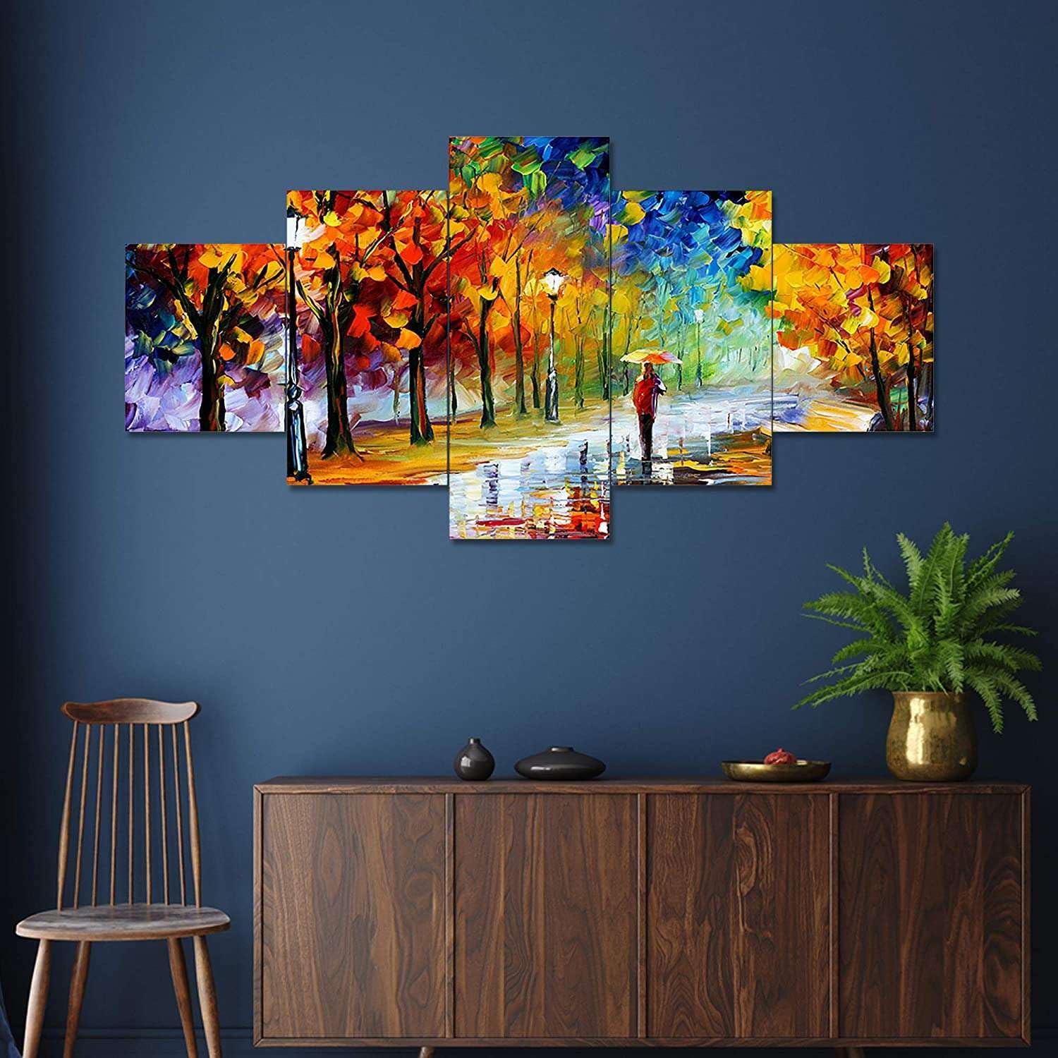 BLACKLUXE LIFESTYLE LTD Set of Five MDF Framed 3D Wall Painting for Home Decoration, Big Size Painting for Living Room, Bedroom (17x30 inches) WE 44 - BLACKLUXECRAFTS