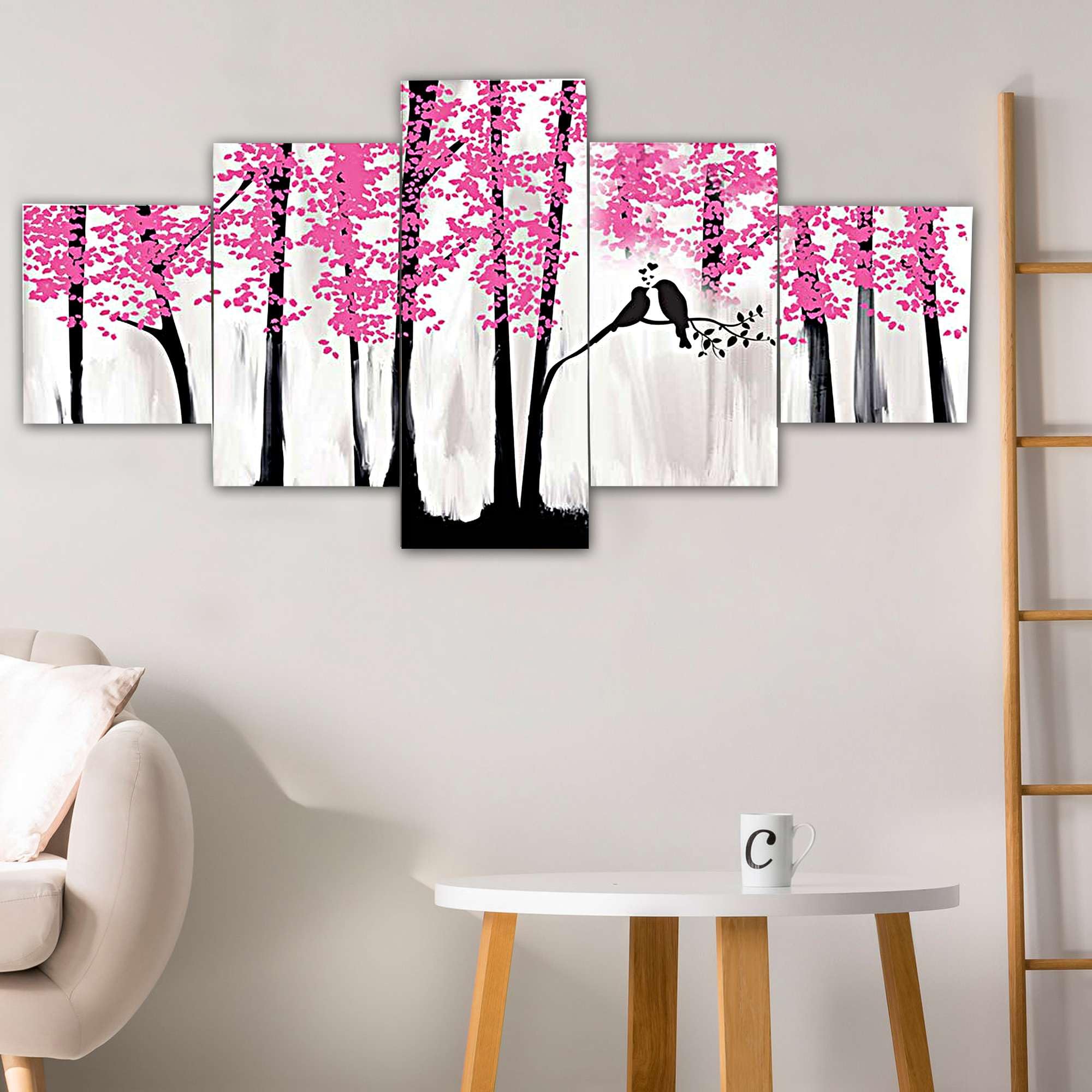 BLACKLUXE LIFESTYLE LTD Set of Five MDF Framed 3D Wall Painting for Home Decoration, Big Size Painting for Living Room, Bedroom (17x30 inches) WE 29 - BLACKLUXECRAFTS