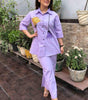 Lavender Floral Co-ord Set for Women | Summer Two-Piece Outfit | Stylish Casual Shirt & Pant Set | Comfortable Cotton Blend
(BLACKLUXE CRAFTS) - BLACKLUXECRAFTS