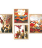 Vase & Mountain Wall Art Set – Abstract Sunset Landscape and Modern Floral Vase Canvas Prints | Elegant Home Decor for Living Room, Dining Room & Office ( 36X24 Inches ) (BLACKLUXE CRAFTS) - BLACKLUXECRAFTS
