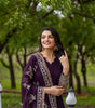 Maroon Anarkali Gown with Heavy Golden Embroidery & Dupatta | Designer Indian Pakistani Wedding Dress for Women (BLACKLUXE CRAFTS) - BLACKLUXECRAFTS
