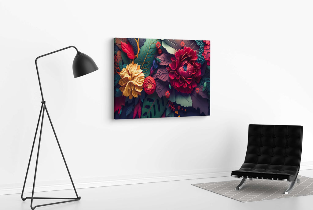 BLACKLUXE LIFESTYLE LTD Flower Paintings For Wall Decoration With Frame Canvas Painting For Living Room Bedroom Home Office & Hotels - BLACKLUXECRAFTS