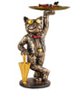 Vintage Gold Bulldog Butler Statue with Tray – Resin Dog Figurine Candy Dish & Decorative Organizer for Home Décor (BLACKLUXE CRAFTS) - BLACKLUXECRAFTS