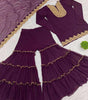 Women's Faux Georgette Embroidered Kurti With Plazzo and Dupatta Set (BLACKLUXE CRAFTS) - BLACKLUXECRAFTS