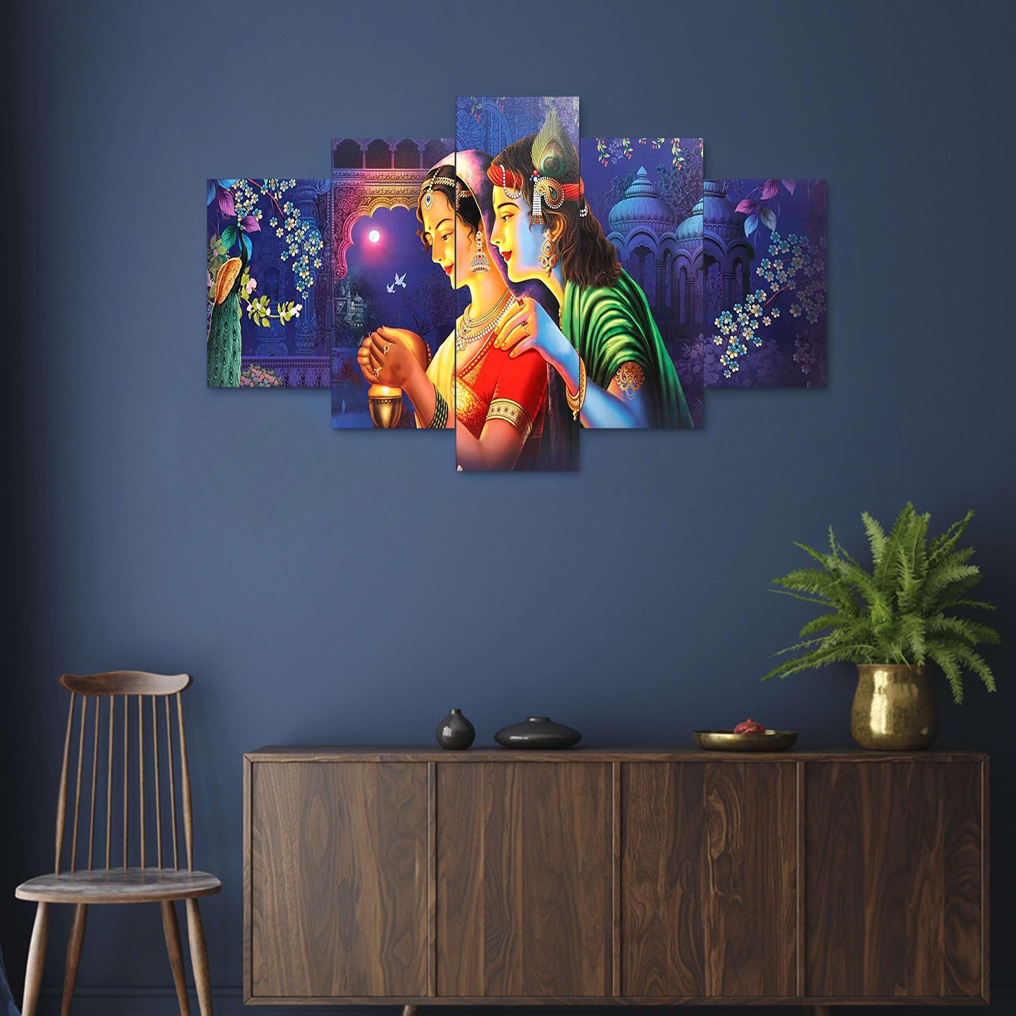BLACKLUXE LIFESTYLE LTD Set of Five MDF Framed 3D Wall Painting for Home Decoration, Big Size Painting for Living Room, Bedroom (17x30 inches) WE 12 - BLACKLUXECRAFTS