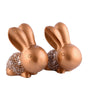 Handmade Golden Bunny Couple Figurines – Luxury Resin Rabbit Statues for Home Décor, Living Room, Office & Gifting (BLACKLUXE CRAFTS) - BLACKLUXECRAFTS