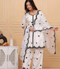 White & Black Embroidered Cotton Kurta Set with Dupatta | Ethnic Indian Women’s 3-Piece Suit
(BLACKLUXE CRAFTS) - BLACKLUXECRAFTS