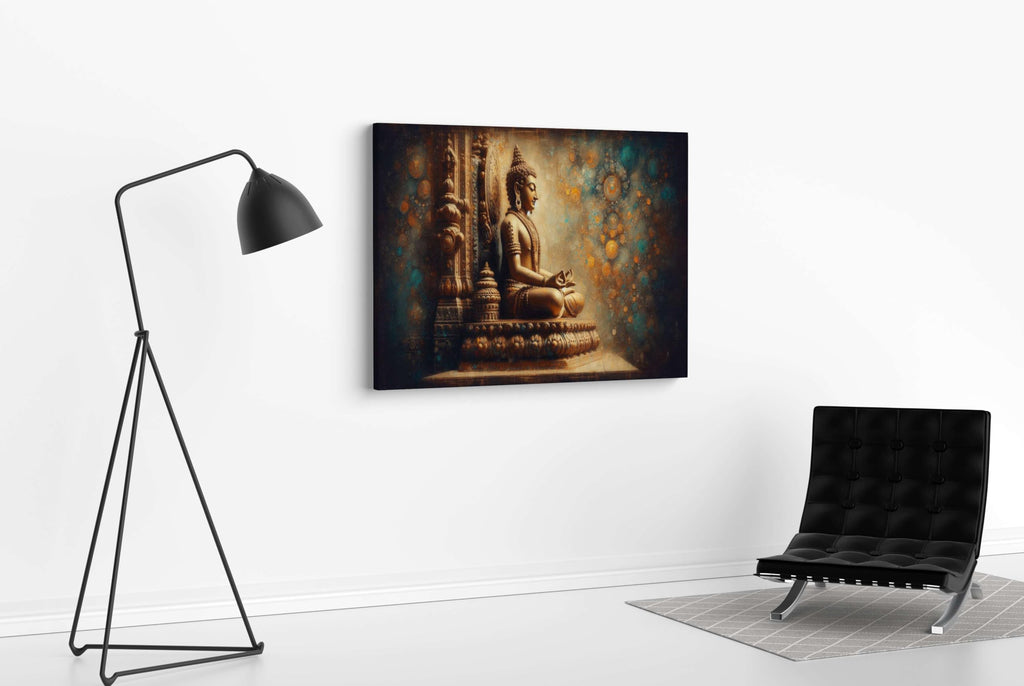 BLACKLUXE LIFESTYLE LTD Buddha Paintings For Wall Decoration With Frame Canvas Painting For Living Room Bedroom Home Office & Hotels - BLACKLUXECRAFTS