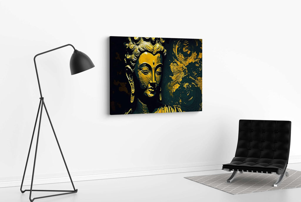 BLACKLUXE LIFESTYLE LTD Buddha Paintings For Wall Decoration With Frame Canvas Painting For Living Room Bedroom Home Office & Hotels - BLACKLUXECRAFTS