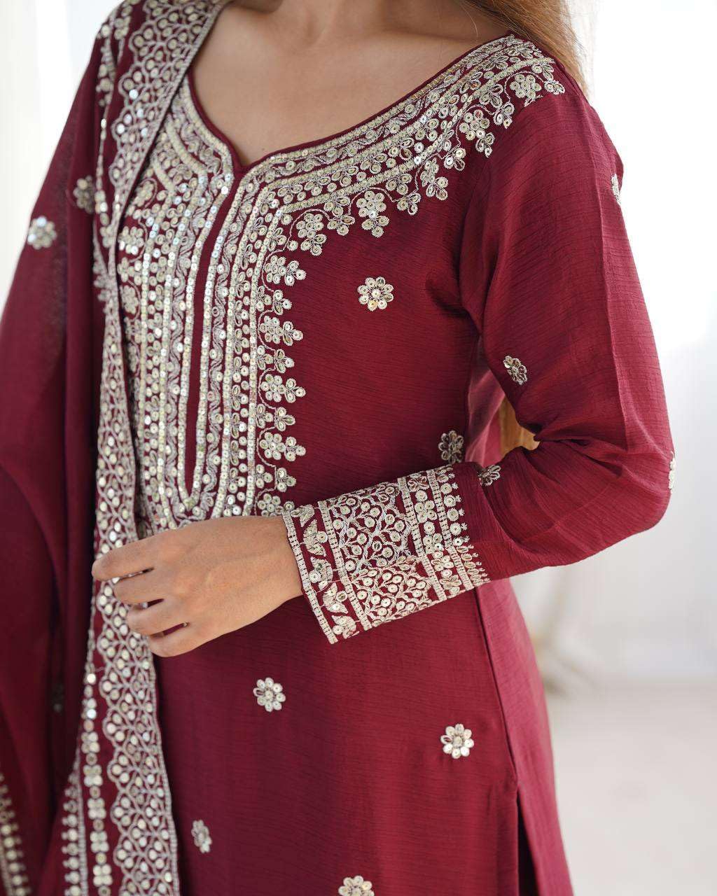 Mirror Work Sharara Suit with Dupatta | Indian Designer Ethnic Wear | Party & Wedding Outfit for Women (BLACKLUXE CRAFTS) - BLACKLUXECRAFTS