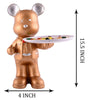 Handmade Resin Bear Candy Tray – Golden Decorative Animal Snack Holder | Modern Tabletop Organizer, Unique Home Decor & Gift from India (BLACKLUXE CRAFTS) - BLACKLUXECRAFTS