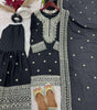 Black Embroidered Sharara Suit with Dupatta | Designer Indian Ethnic Wear | Party & Wedding Outfit for Women (BLACKLUXE CRAFTS) - BLACKLUXECRAFTS