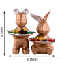 Cute Animal Candy Holder Set – Decorative Bunny & Bear Figurine Bowls for Sweets, Snacks & Chocolate | Resin Tabletop Décor for Home & Kids Room
(13 cm) (BLACKLUXE CRAFTS) - BLACKLUXECRAFTS
