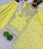 Women's Chinon Silk Embroidered Kurti With Sharara & Dupatta Set with Rivet Moti Work (BLACKLUXE CRAFTS) - BLACKLUXECRAFTS