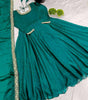 Women's Fandy Silk Embroidered Anarkali Kurti Gown With Dupatta Set (BLACKLUXE CRAFTS) - BLACKLUXECRAFTS