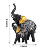 Handmade Black & Gold Elephant Statue – Resin Mother & Baby Elephant Figurine for Good Luck and Home Décor (Set Of 2) (BLACKLUXE CRAFTS) - BLACKLUXECRAFTS