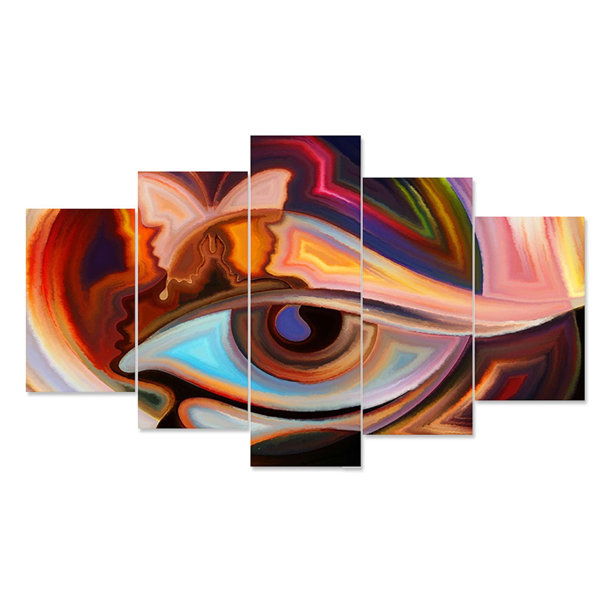 BLACKLUXE LIFESTYLE LTD Set of Five MDF Framed 3D Wall Painting for Home Decoration, Big Size Painting for Living Room, Bedroom (17x30 inches) WE 44 - BLACKLUXECRAFTS
