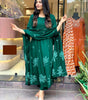 Embroidered Cotton Kurta Set with Dupatta – Elegant Party & Festive Wear for Women (BLACKLUXE CRAFTS) - BLACKLUXECRAFTS